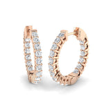 Hoop Earrings - Nixie Elegant 0.5ct Gold Diamond