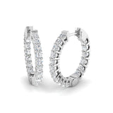 Hoop Earrings - Nixie Elegant 0.5ct Gold Diamond
