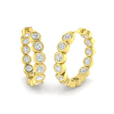 1.42ct Lab Diamond Round Cut Stud Earrings in 9K Yellow Gold
