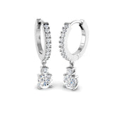 1.33ct Lab Diamond Round Cut Stud Earrings in 9K White Gold