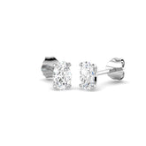 9ct White Gold 0.79ct Lab Grown Diamond Solitaire Earrings