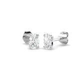 9ct White Gold 0.79ct Lab Grown Diamond Solitaire Earrings