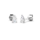 0.45ct Lab Diamond Pear Cut Stud Earrings in 9K White Gold