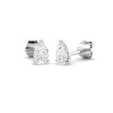 0.72ct Lab Diamond Pear Cut Stud Earrings in 9K White Gold
