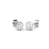 9ct White Gold 0.52ct Lab Grown Diamond Solitaire Earrings
