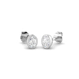 9ct White Gold 0.52ct Lab Grown Diamond Solitaire Earrings