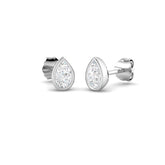 9ct White Gold 0.51ct Lab Grown Diamond Solitaire Earrings