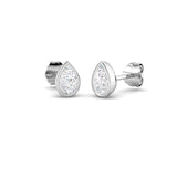 9ct White Gold 0.51ct Lab Grown Diamond Solitaire Earrings
