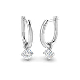 0.54ct Lab Diamond Round Cut Stud Earrings in 9K White Gold