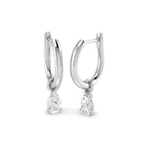 0.44ct Lab Diamond Pear Cut Stud Earrings in 9K White Gold
