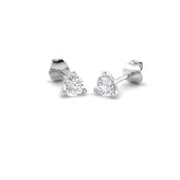 0.58ct Lab Diamond Round Cut Stud Earrings in 9K White Gold