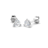 0.76ct Lab Diamond Round Cut Stud Earrings in 9K White Gold