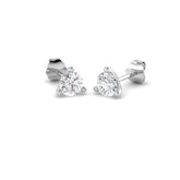 0.92ct Lab Diamond Round Cut Stud Earrings in 9K White Gold