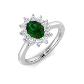 1.10Carat D-E/VS Lab Grown Diamond Cluster Engagement Ring 9k White Gold Ready To Ship