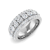 2.80Carat D-E/VS Lab Grown Diamond Half Eternity Wedding Ring 9k White Gold Ready To Ship