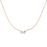 Diamond Pendant Necklace 0.5ct Gold & Platinum (Without Chain)