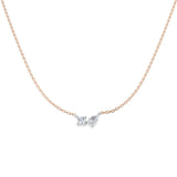 Cleft Diamond Necklace Fancy 0.5ct Gold Platinum