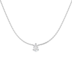 9ct White Gold 0.53ct Lab Grown Diamond Solitaire Necklace