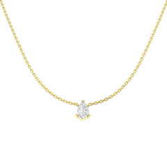 9ct Yellow Gold 0.53ct Lab Grown Diamond Solitaire Necklace