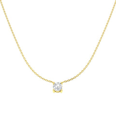 9ct Yellow Gold 0.72ct Lab Grown Diamond Solitaire Necklace