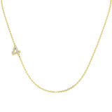 Diamond Number Pendant 0.1ct Gold & Platinum Necklace (Without Chain)