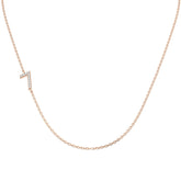 Diamond Number Pendant 0.1ct Gold & Platinum Necklace (Without Chain)