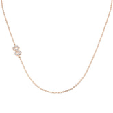 Diamond Number Pendant 0.1ct Gold & Platinum Necklace (Without Chain)