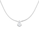 9ct White Gold 0.78ct Lab Grown Diamond Solitaire Necklace