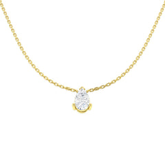 9ct Yellow Gold 0.78ct Lab Grown Diamond Solitaire Necklace
