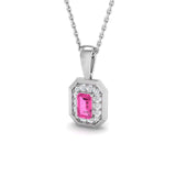 Ferny Pink Sapphire Pendant 0.5ct to 1.25ct Gold (Without Chain )