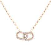 Diamond Paper Clip Necklace 0.75ct Gold Platinum – Lab & Natural Diamond