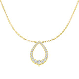 Finch Diamond Necklace 0.5ct Circle Gold Platinum