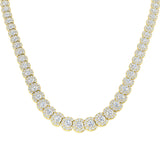 Forty Halo Diamond Necklace 29ct Gold Platinum