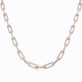Diamond Paper Clip Necklace 3.5ct Gold – Lab & Natural Diamond