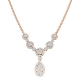 Diamond Cluster Necklace 8.00ct Gold Platinum Lab Grown
