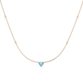 Friar Aquamarine Necklace 0.75ct to 2.5ct Gold Platinum