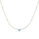 Friar Aquamarine Necklace 0.75ct to 2.5ct Gold Platinum