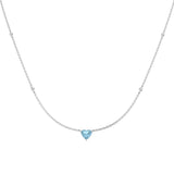 Friar Aquamarine Necklace 0.75ct to 2.5ct Gold Platinum