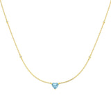 Friar Aquamarine Necklace 0.75ct to 2.5ct Gold Platinum