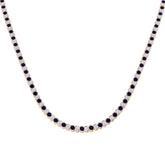 Franc Blue Sapphire Necklace 12ct Gold Platinum