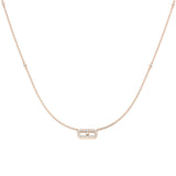 Freak Diamond Necklace Fancy 0.2ct Gold Platinum