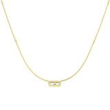 Freak Diamond Necklace Fancy 0.2ct Gold Platinum