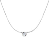 9ct White Gold 0.5ct Lab Grown Diamond Solitaire Necklace