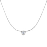9ct White Gold 0.5ct Lab Grown Diamond Solitaire Necklace