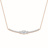 3-Stone Diamond Pendant Necklace 1ct Gold – Lab-Grown & Natural