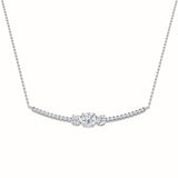 Frond Diamond Necklace Fancy 1ct Gold Platinum