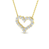 9ct Yellow Gold 0.94ct Lab Grown Diamond Heart Pendant