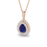 Gaudy Tanzanite Pendant 1.25ct Gold Necklace(Without Chain )