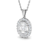 Epact Baguette & Brilliant Diamond Pendant 0.5ct Gold (Without Chain )