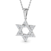 9ct White Gold 0.34ct Lab Grown Diamond Religious Pendant